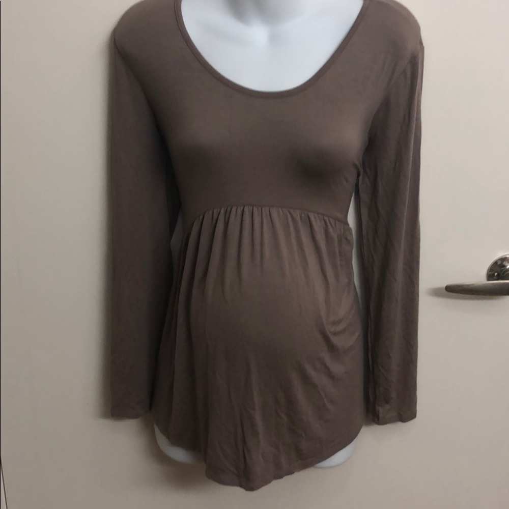 Maturity babydoll long sleeve top